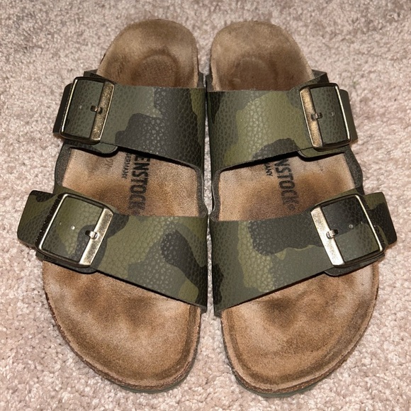 BIRKENSTOCK Women’s Arizona Birko-Flor Sandals-Desert Soil Camo Green Size 6-6.5 - Picture 12 of 13